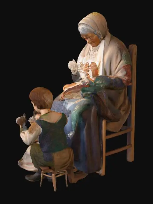 3D model for Grandmother's Knitting Circle statua presepe