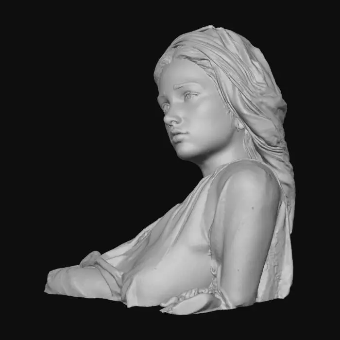 3D model for Serene Gaze, viso donna, maria, olivia hussey