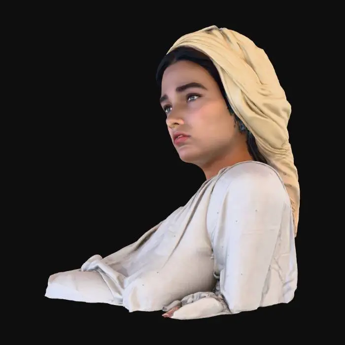 3D model for Serene Gaze, viso donna, maria, olivia hussey