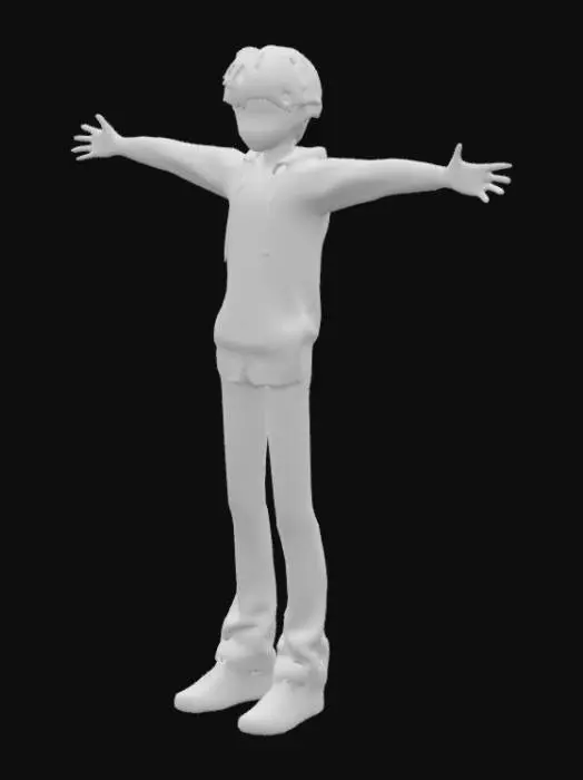3D model for Open Arms Anime Boy