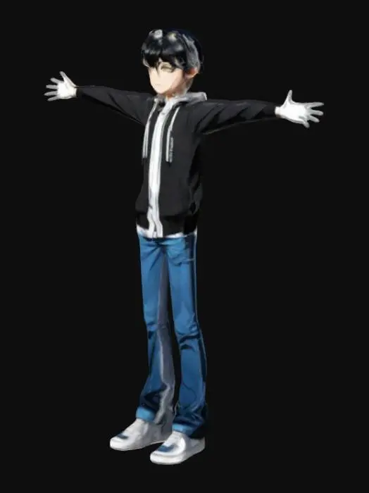 3D model for Open Arms Anime Boy