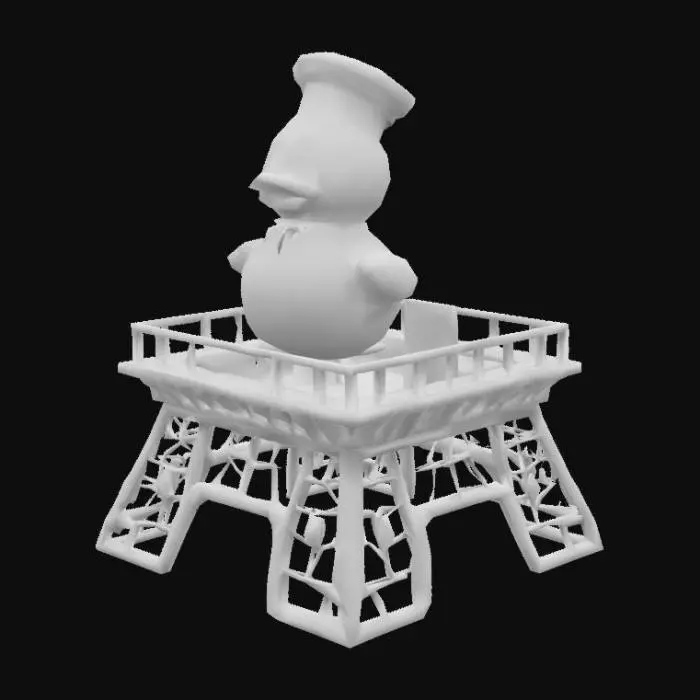 3D model for #AroundTheWorld#, un canard en plastique sur la Tour Eiffel  