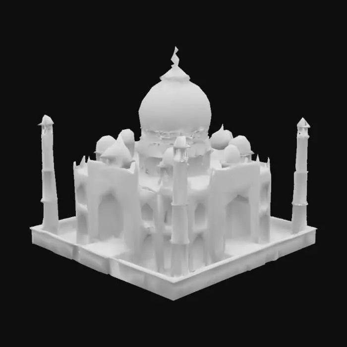 3D model for #AroundTheWorld#, le taj mahal avec un petit canard en plastique dessus