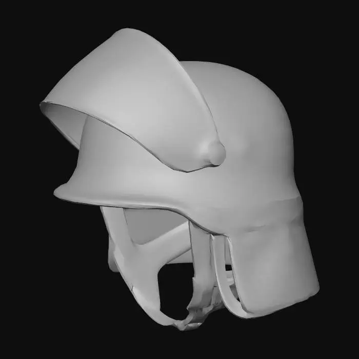 3D model for High-Visibility Fire Helmet with Face Shield