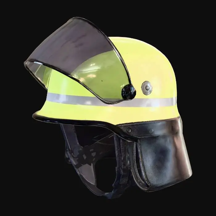 3D model for High-Visibility Fire Helmet with Face Shield
