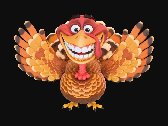 3D model for Happy Turkey, #Thanksgiving#