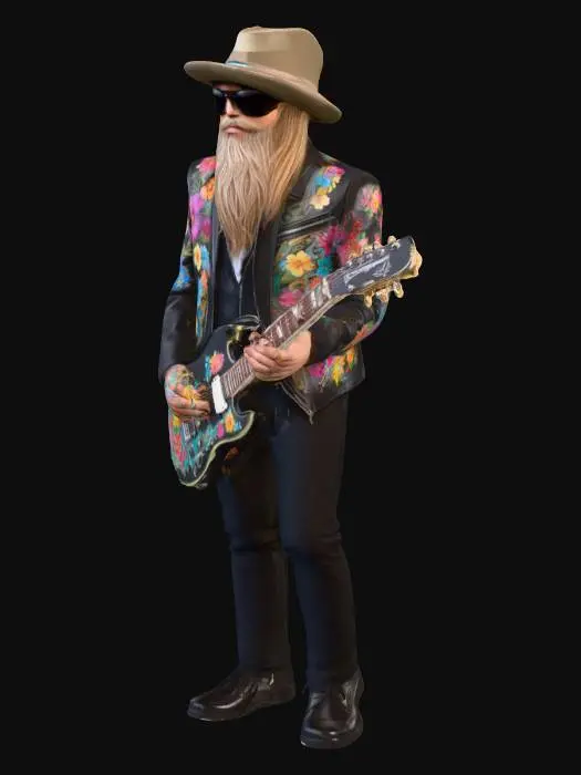 3D model for Guitar Blooming Style