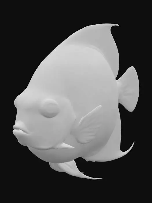 3D model for Majestic Angelfish