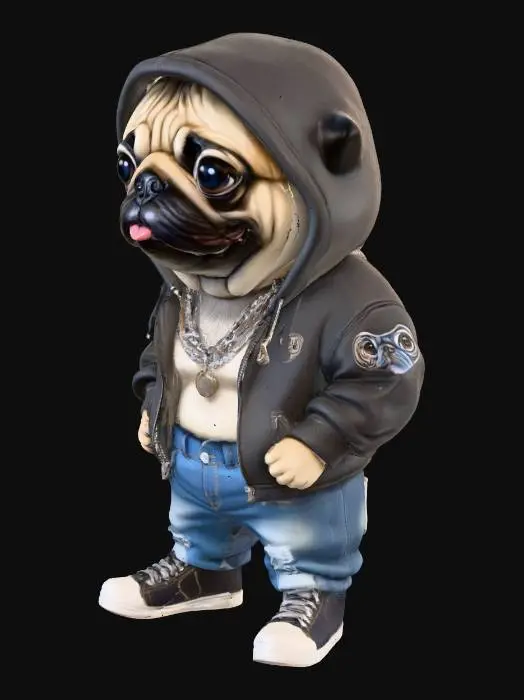 3D model for Hoodie Pug Style