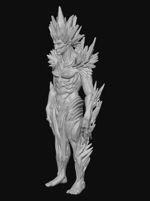 3D model for The Crystal Tyrant
villain encased in jagged amethyst crystal armor, glowing veins of energy pulsing through, massive crystalline crown, floating shards around body, dramatic lighting, detailed zbrush fantasy render, #villain#