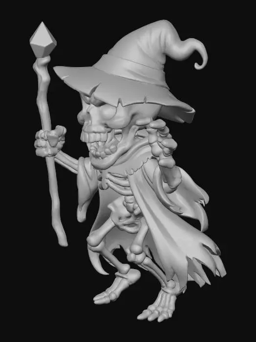 3D model for Enchanted Bubble Skeleton Mage, #villain#