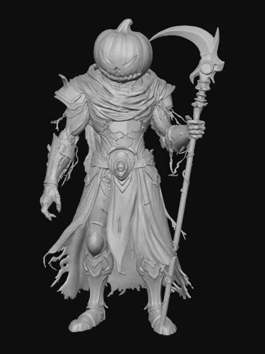 3D model for Flaming Pumpkin Warrior
