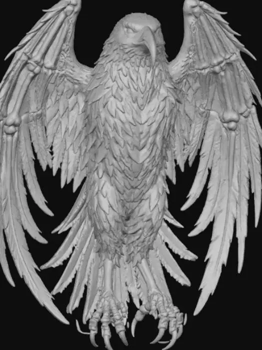 3D model for The Cemetery Raven

> giant spectral bird with skeletal wings and glowing eyes, feathers made of drifting ash, beak carved from bone, textures: semi-transparent feather edges, matte bone finish, ash particle trail, glowing inner light, full-body symmetrical, #Halloween2025#