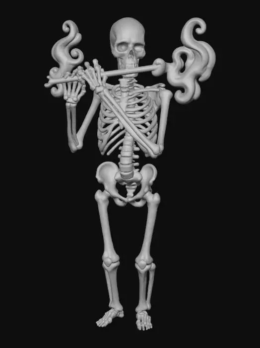 3D model for The Bone Piper

skeleton musician playing flute of bones, ribs carved with runes, glowing mist exiting flute holes, textures: matte bone, engraved symbols, glowing smoke emission, full-body symmetrical on white background, #Halloween2025#