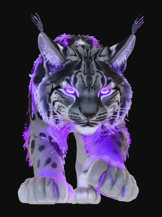 3D model for The Shadow Lynx

spectral lynx with glowing violet markings and floating mask face, claws leaving trails of light, textures: soft matte fur, glowing rune edges, semi-transparent mask, faint energy sparks, full-body symmetrical, 8000k, 3d amazing, #Halloween2025#