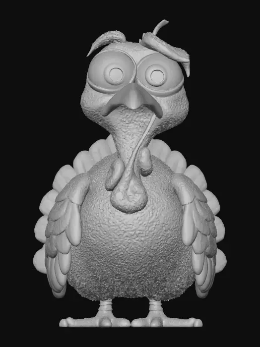 3D model for Gobble GigglesGoofy Turkey With Big Eyeballs

A 3D cartoon turkey with oversized googly eyes, a long wobbling wattle, and exaggerated Pixar-style facial features, inspired by Chicken Run clay aesthetics. Feathers are chunky and stylized, with a rounded belly and tiny wings. The turkey stands in a goofy pose with one eyebrow lifted. Soft studio lighting on a crisp white background.
, #Thanksgiving#