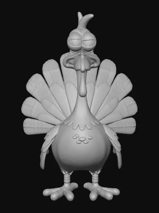 3D model for Turkey SurpriseGoofy Turkey With Big Eyeballs

A 3D cartoon turkey with oversized googly eyes, a long wobbling wattle, and exaggerated Pixar-style facial features, inspired by Chicken Run clay aesthetics. Feathers are chunky and stylized, with a rounded belly and tiny wings. The turkey stands in a goofy pose with one eyebrow lifted. Soft studio lighting on a crisp white background.
, #Thanksgiving#