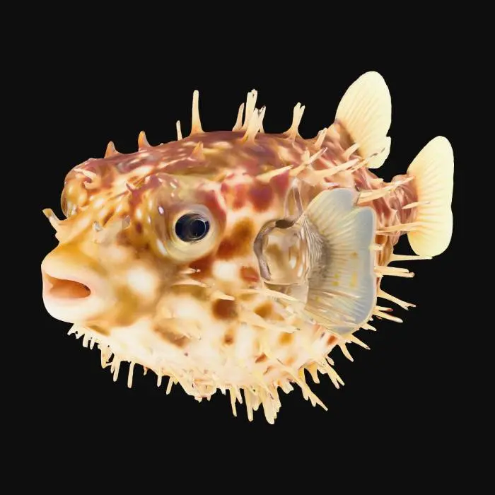 3D model for Spiky Pufferfish Portrait