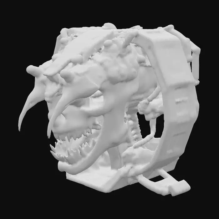 3D model for One of the best mechanical human beak traps in Kagami. 4K ultra-detailed photo. Film grade special effect.