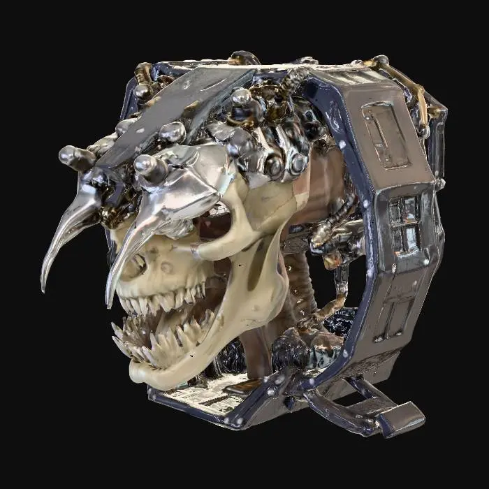 3D model for One of the best mechanical human beak traps in Kagami. 4K ultra-detailed photo. Film grade special effect.