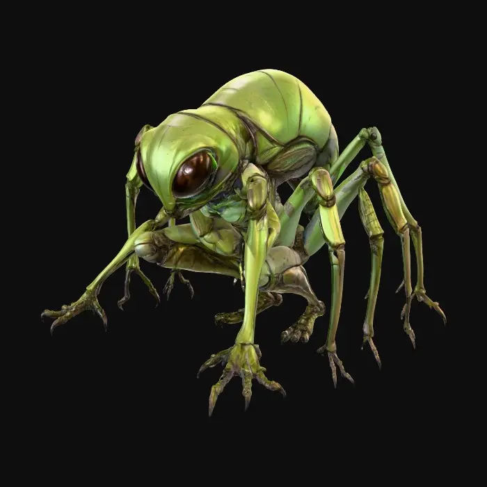 3D model for Alien Grasshopper Sentinel, #villain#