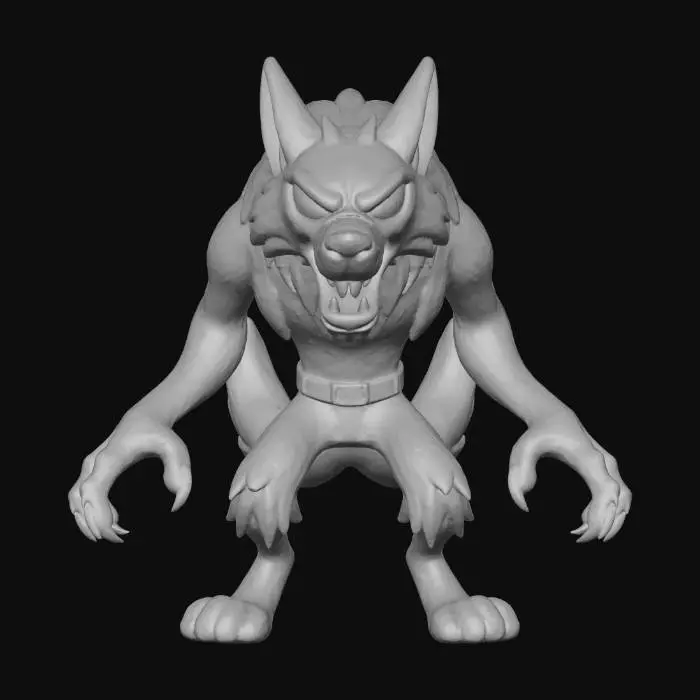 3D model for The Werejackal

snarling half-beast with elongated snout, dark fur streaked silver, claws glowing faintly blue, shredded trousers, textures: coarse fur, wet nose gloss, torn fabric, dim internal luminescence, full-body symmetrical, #Halloween2025#