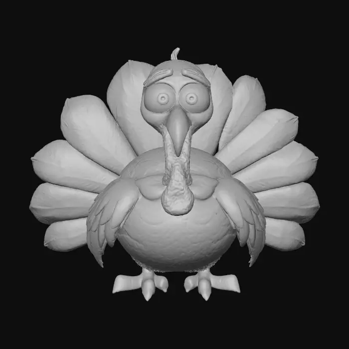 3D model for Gobble GuardianGoofy Turkey With Big Eyeballs

A 3D cartoon turkey with oversized googly eyes, a long wobbling wattle, and exaggerated Pixar-style facial features, inspired by Chicken Run clay aesthetics. Feathers are chunky and stylized, with a rounded belly and tiny wings. The turkey stands in a goofy pose with one eyebrow lifted. Soft studio lighting on a crisp white background.
, #Thanksgiving#