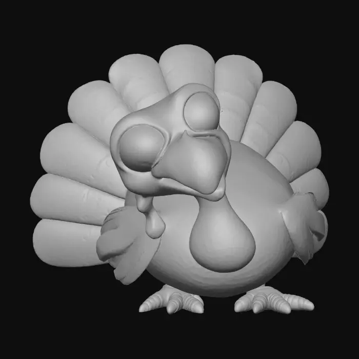 3D model for Curious TurkeyGoofy Turkey With Big Eyeballs

A 3D cartoon turkey with oversized googly eyes, a long wobbling wattle, and exaggerated Pixar-style facial features, inspired by Chicken Run clay aesthetics. Feathers are chunky and stylized, with a rounded belly and tiny wings. The turkey stands in a goofy pose with one eyebrow lifted. Soft studio lighting on a crisp white background.
, #Thanksgiving#