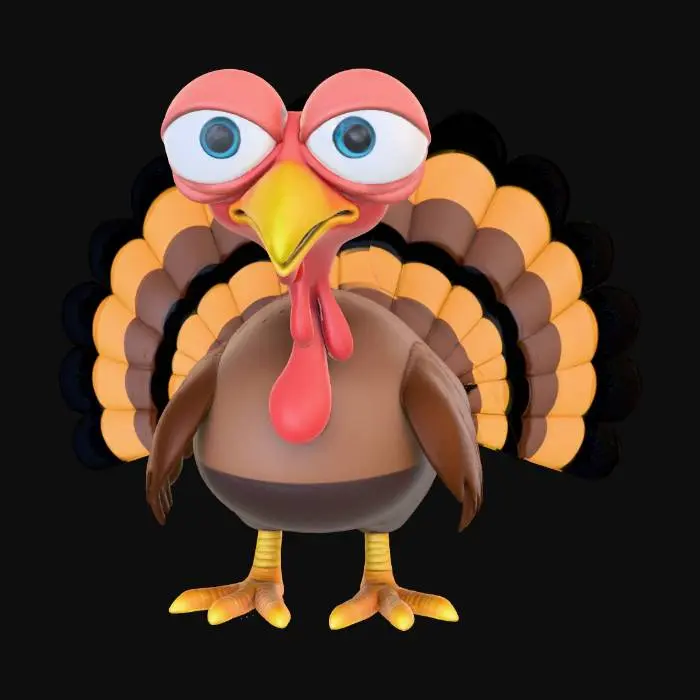 3D model for Gobble the Turkey, #Thanksgiving#