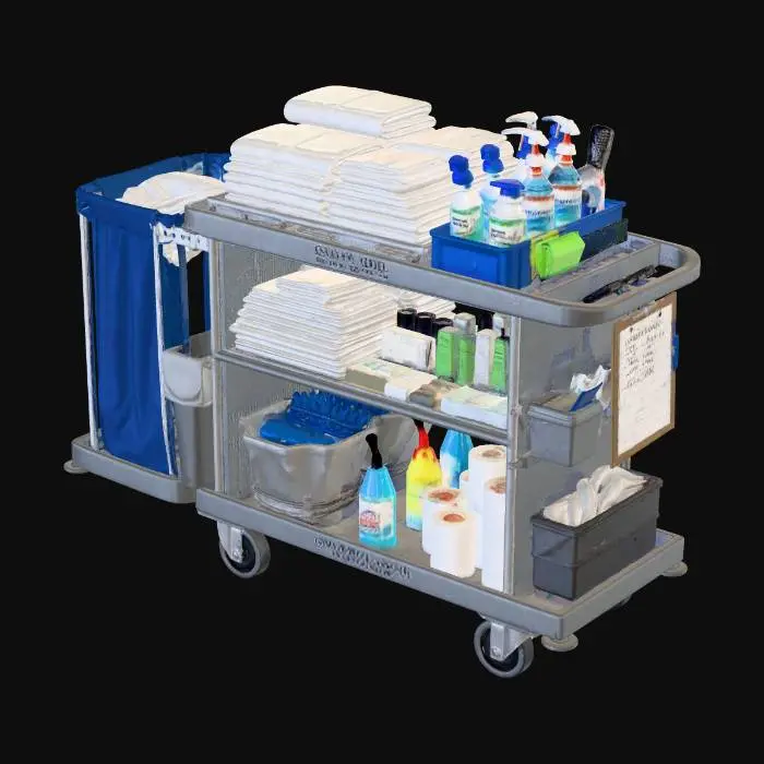 3D model for Grand Oak Hotel Housekeeping Cart