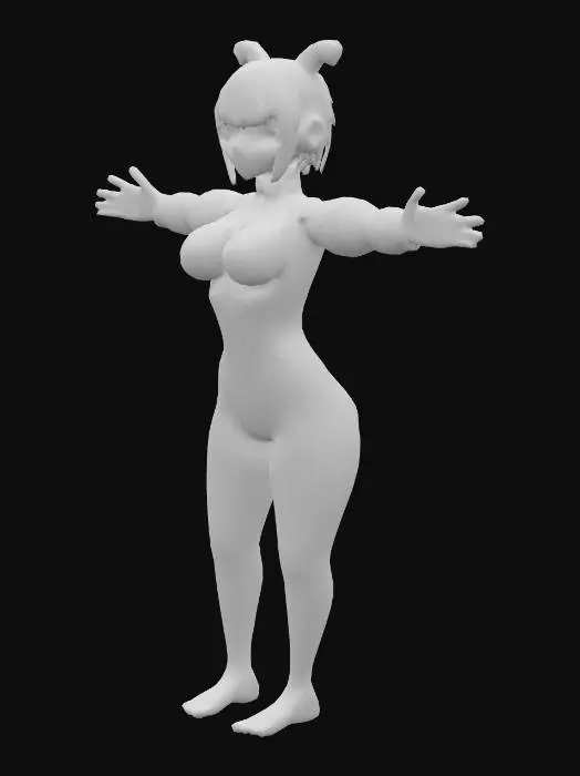 3D model for futuristic neo Tokyo anime character