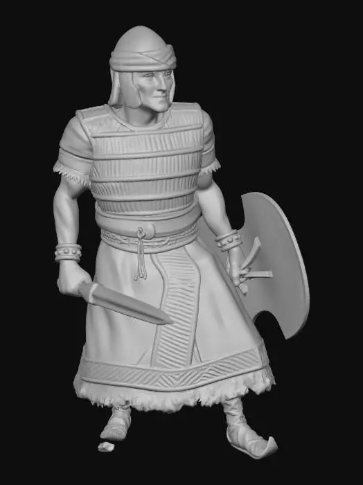 3D model for hittite swordsman