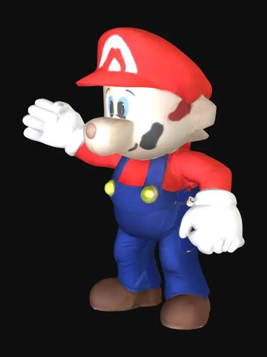 3D model for SUper mario 64 Mario fullbody 