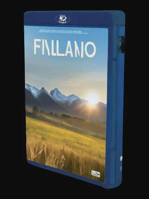 3D model for a blu-ray DVD case cover "Findland" with fields and cold moutains
