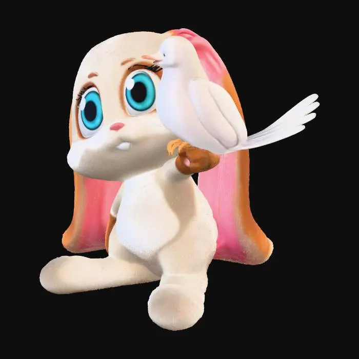 3D model for Bunny and Dove Friendship