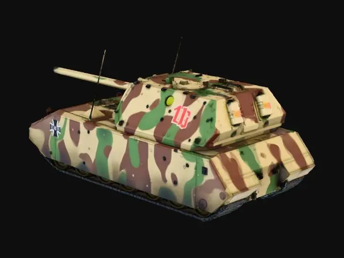 3D model for Maus Tank in Camouflage