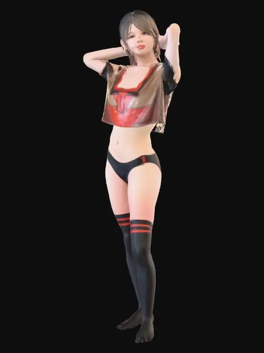 3D model for Hooters Crop Top Fashion