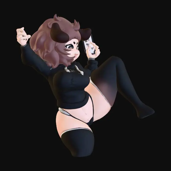 3D model for Mimi Cartoon Character