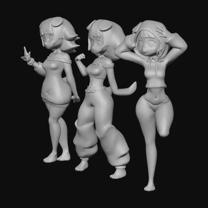 3D model for Character Trio Style
