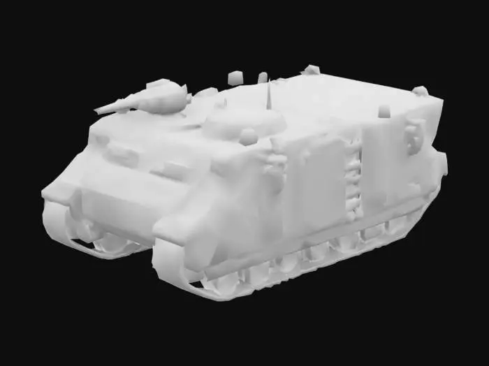 3D model for Red Warhammer 40K Rhino APC