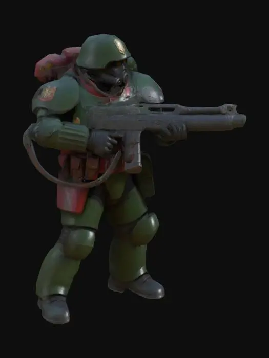 3D model for Warhammer 40K Guardsman Realistic LowPoly
