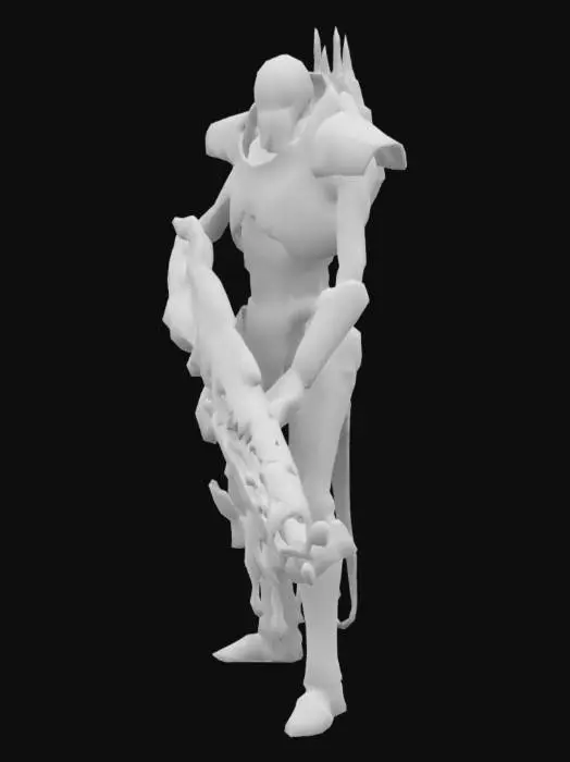 3D model for Necron Warrior Warhammer 40k.