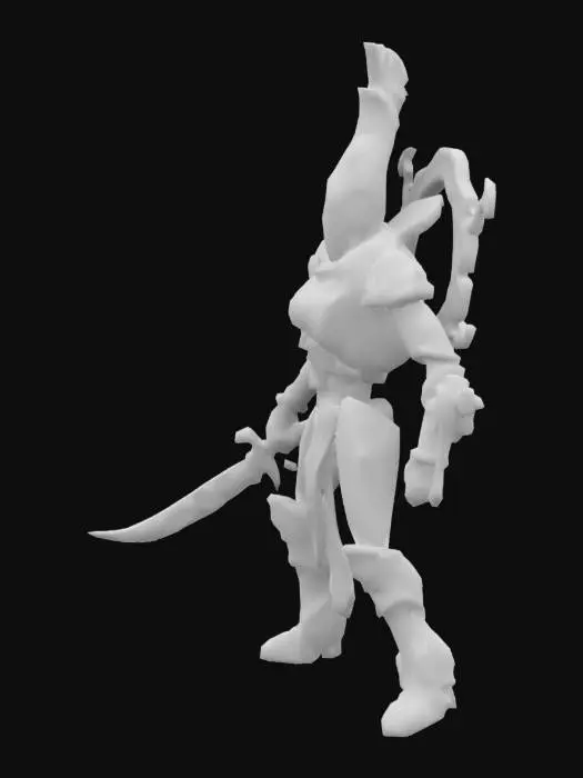 3D model for Eldar Glaive Warrior. Detailed.