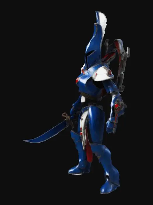 3D model for Eldar Glaive Warrior. Detailed.