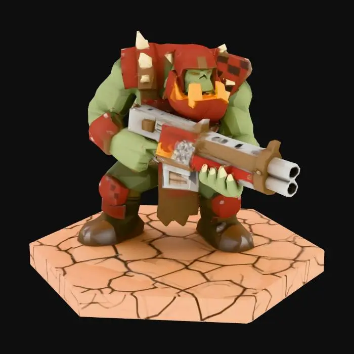 3D model for Warhammer40K Ork Shoota Boy