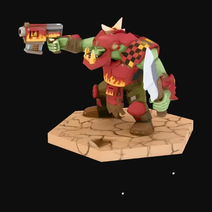 3D model for Warhammer40k Ork Slugga Boy