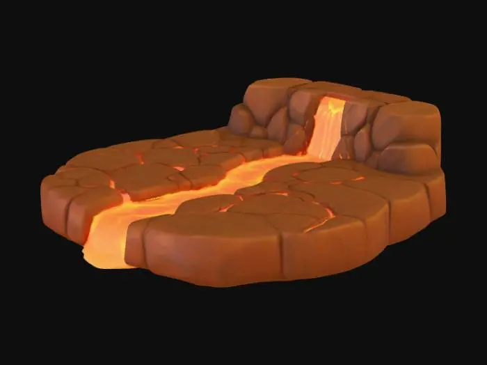3D model for Lava Flow Plateau, #PBR#