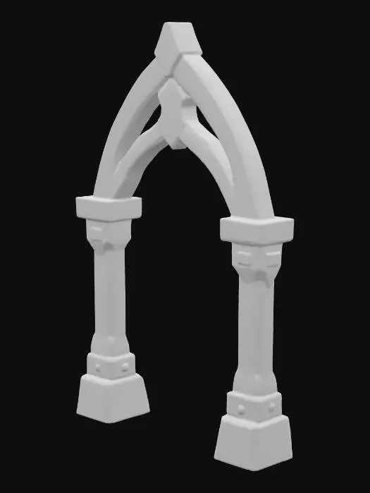3D model for Wooden Archway Structure