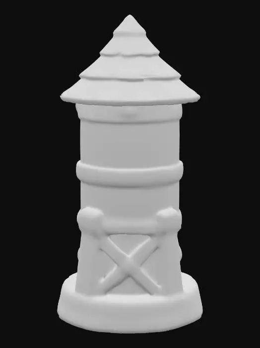 3D model for Red Roofed Water Tower