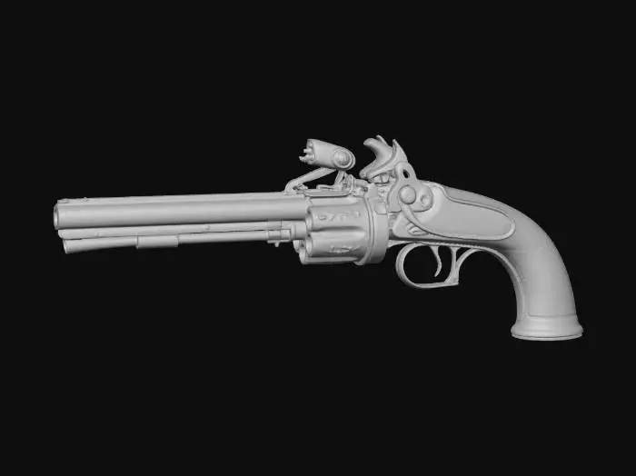 3D model for Engraved Colt Dragoon Revolver